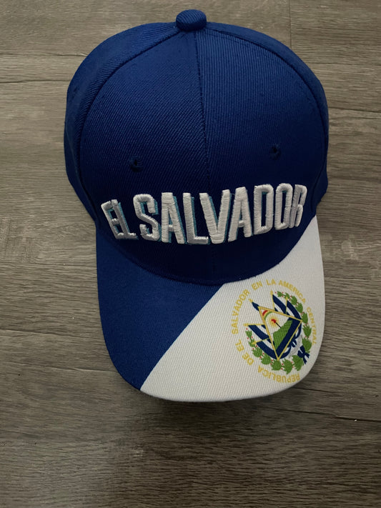 El Salvador Hat: Blue/White